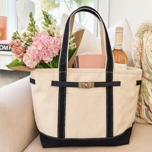 Elegant Navy and White Tote Bag " boat tote"